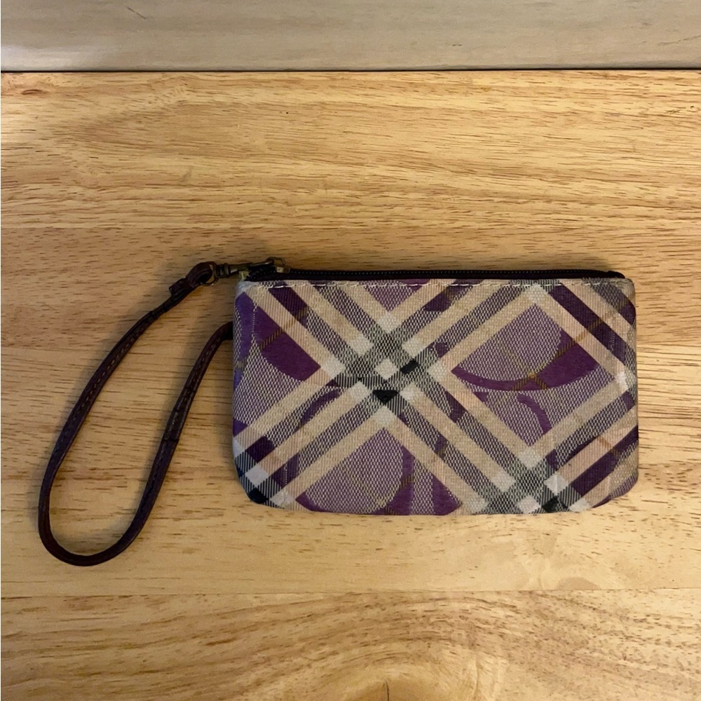 Coach Poppy Tartan Series
Leather Wristlet